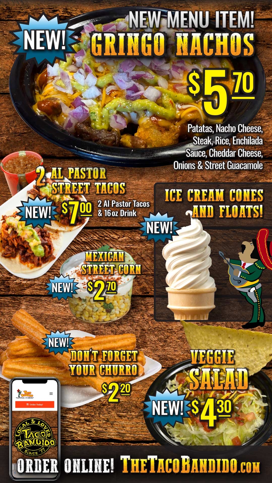 Taco Bandido Digital Design Menu Taco Bandido Digital Design Menu